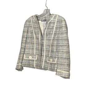 CARLISLE TWEED BIG BUTTON BLAZER SIZE 4‎